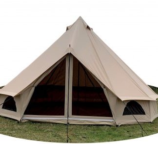 The Quest 5m Bell Tent is Sold by Devon Outdoor and The Camping and Kite Centre.